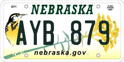 NE license plate AYB879