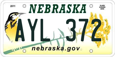 NE license plate AYL372