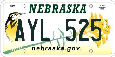 NE license plate AYL525