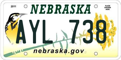 NE license plate AYL738