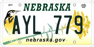NE license plate AYL779