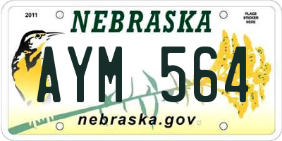 NE license plate AYM564