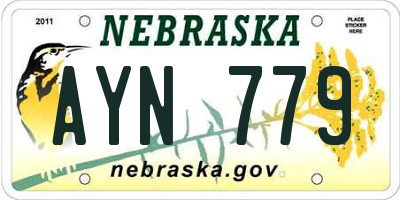 NE license plate AYN779