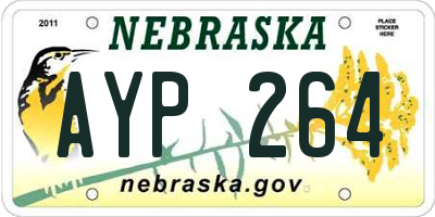 NE license plate AYP264