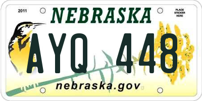 NE license plate AYQ448