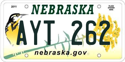 NE license plate AYT262