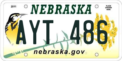 NE license plate AYT486