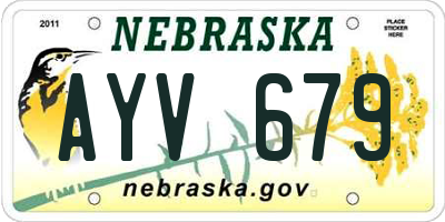 NE license plate AYV679