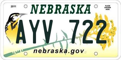 NE license plate AYV722