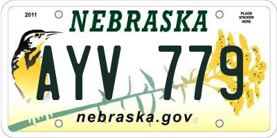NE license plate AYV779