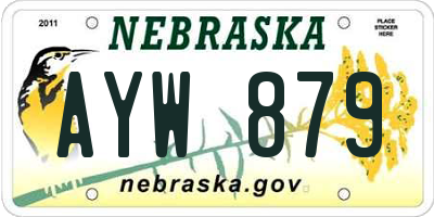 NE license plate AYW879