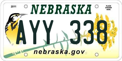 NE license plate AYY338