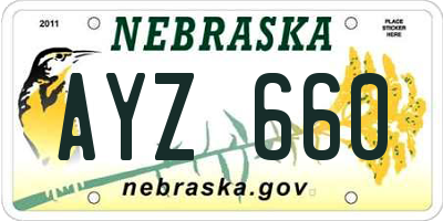 NE license plate AYZ660