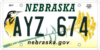 NE license plate AYZ674