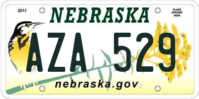NE license plate AZA529