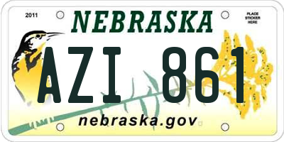 NE license plate AZI861