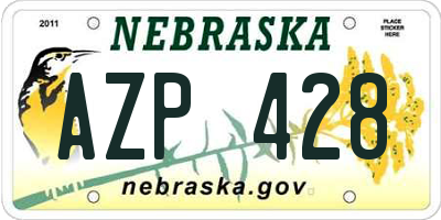 NE license plate AZP428