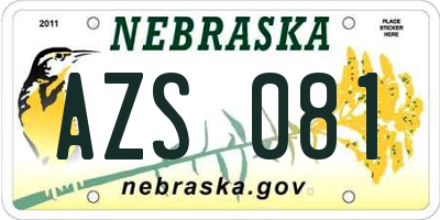 NE license plate AZS081