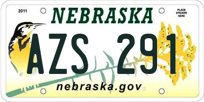 NE license plate AZS291