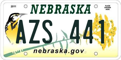 NE license plate AZS441