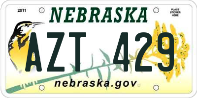 NE license plate AZT429