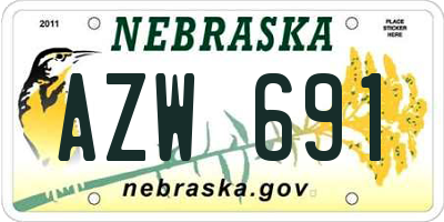 NE license plate AZW691