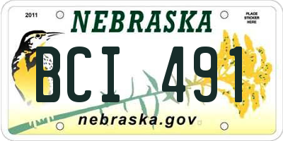 NE license plate BCI491