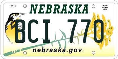 NE license plate BCI770