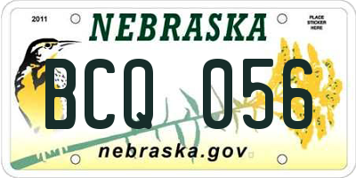 NE license plate BCQ056