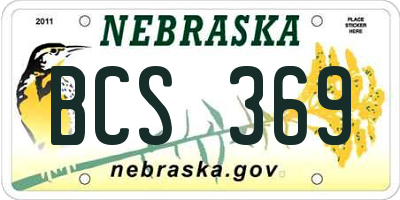 NE license plate BCS369