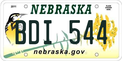 NE license plate BDI544