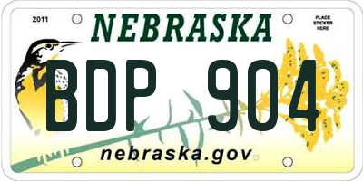 NE license plate BDP904