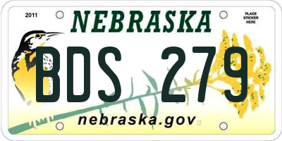 NE license plate BDS279