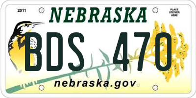NE license plate BDS470