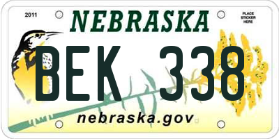 NE license plate BEK338
