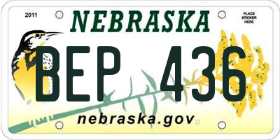 NE license plate BEP436