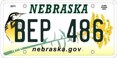 NE license plate BEP486