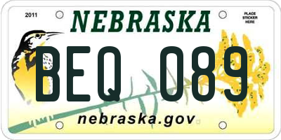 NE license plate BEQ089