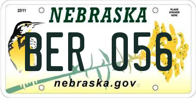 NE license plate BER056
