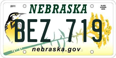 NE license plate BEZ719