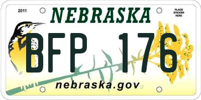 NE license plate BFP176