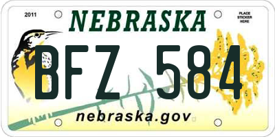NE license plate BFZ584