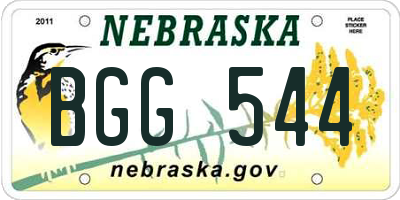 NE license plate BGG544