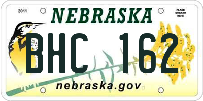 NE license plate BHC162