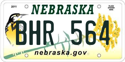 NE license plate BHR564