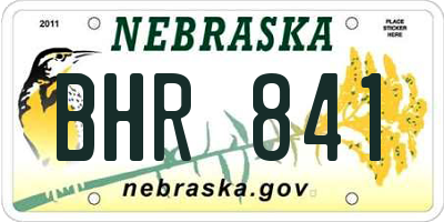NE license plate BHR841