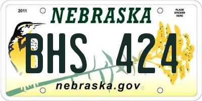 NE license plate BHS424