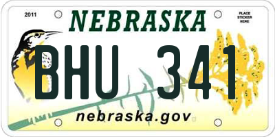 NE license plate BHU341