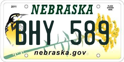 NE license plate BHY589