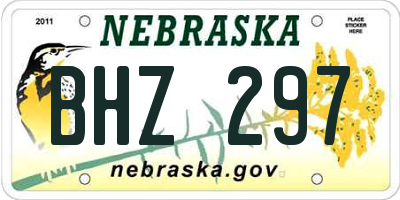 NE license plate BHZ297